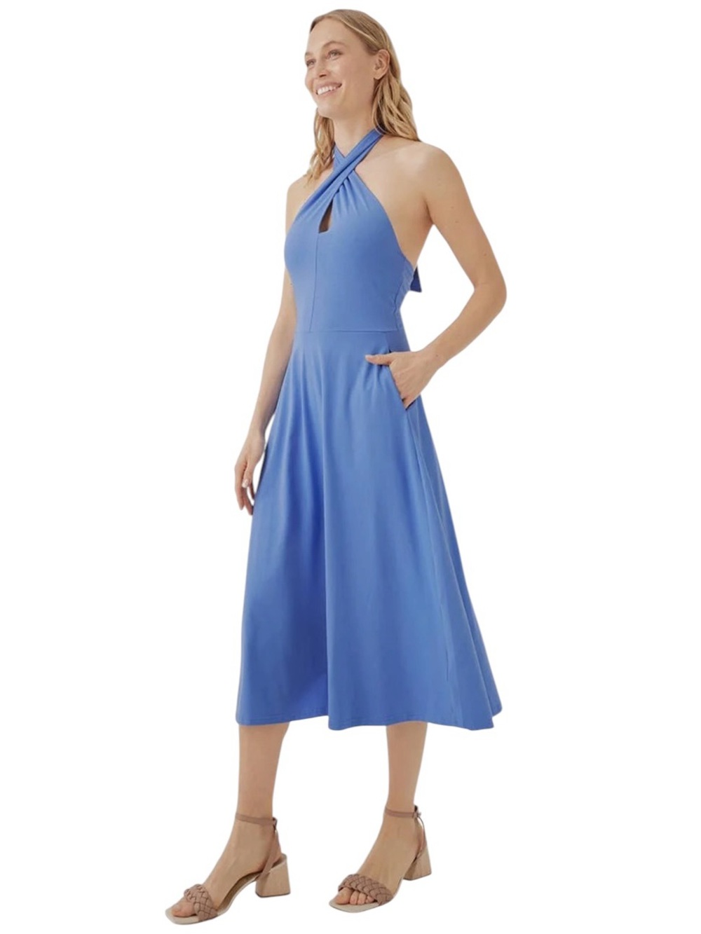 Pact Fit & Flare Modern Halter Dress - Size Medium